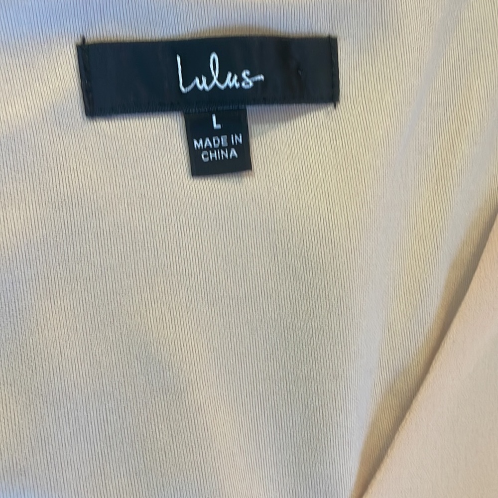 Lulus Shifting Dears blush pink Long sleeve dress,V Neck, size Large - Picture 11 of 12